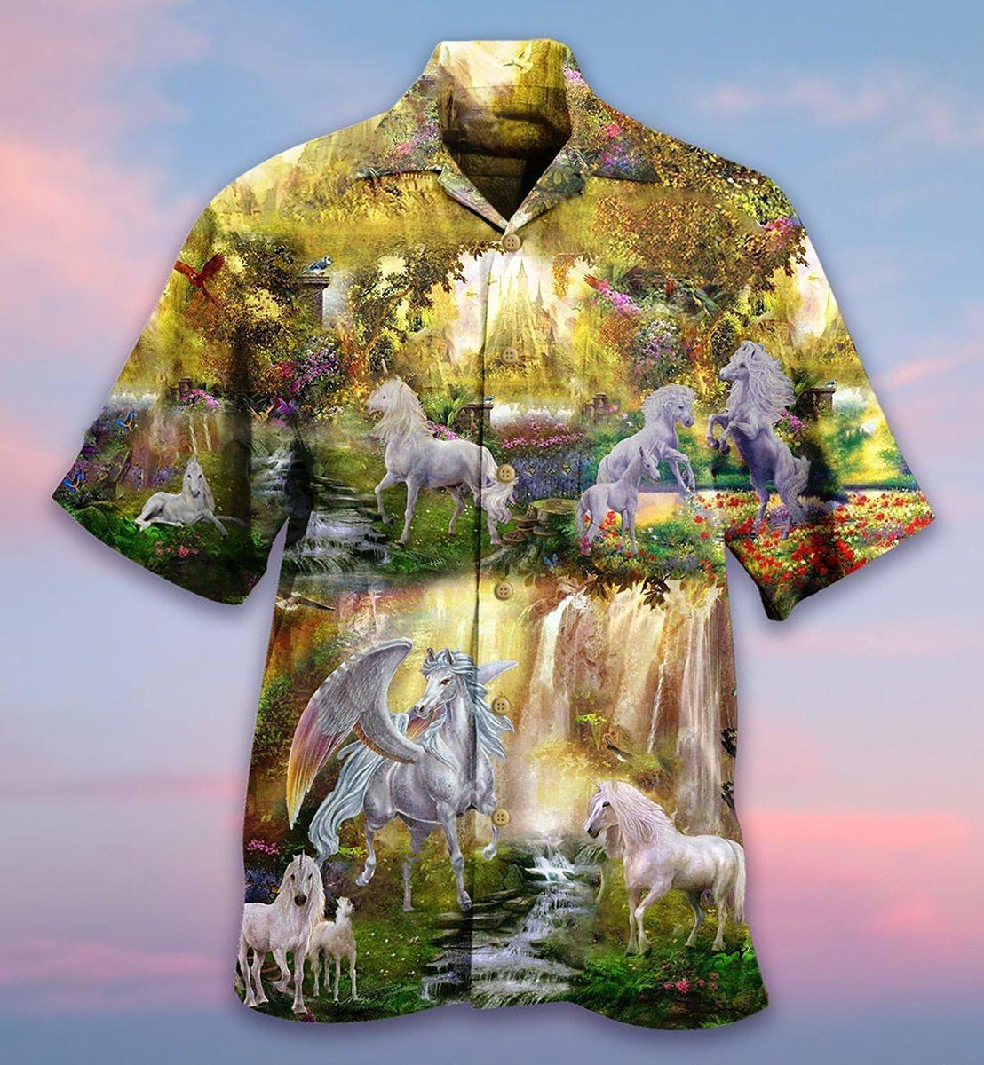 Horse Hawaiian Shirt With All Over Print For Summer Travel Coastal Events And Thoughtful Gift Giving