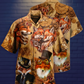 Magical Fox Old Hawaiian Shirt Pattern Detail For Summer Holidays And Outdoor Fun