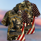 Dark Veteran Honoring Heros Hawaiian Shirt Pattern Detail For Vacation Travel And Daily Wear