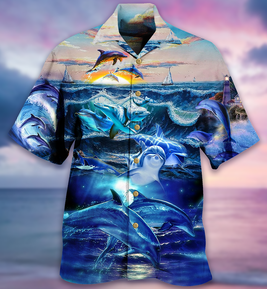 Dolphin Ocean Hawaiian Shirt For Poolside Relaxation And Sunny Getaways