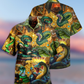Gold Snake Hawaiian Shirt With All Over Print For Tropical Getaways Outdoor Fun And Everyday Wear