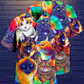Cute Colorful Cat Hawaiian Shirt Design Detail For Sunny Adventures And Casual Wear