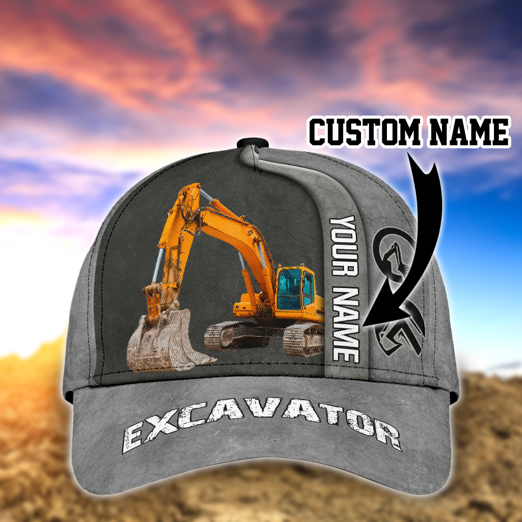 Excavator All Over Print Classic Cap For Weekend Adventures Festivals And Gift Giving