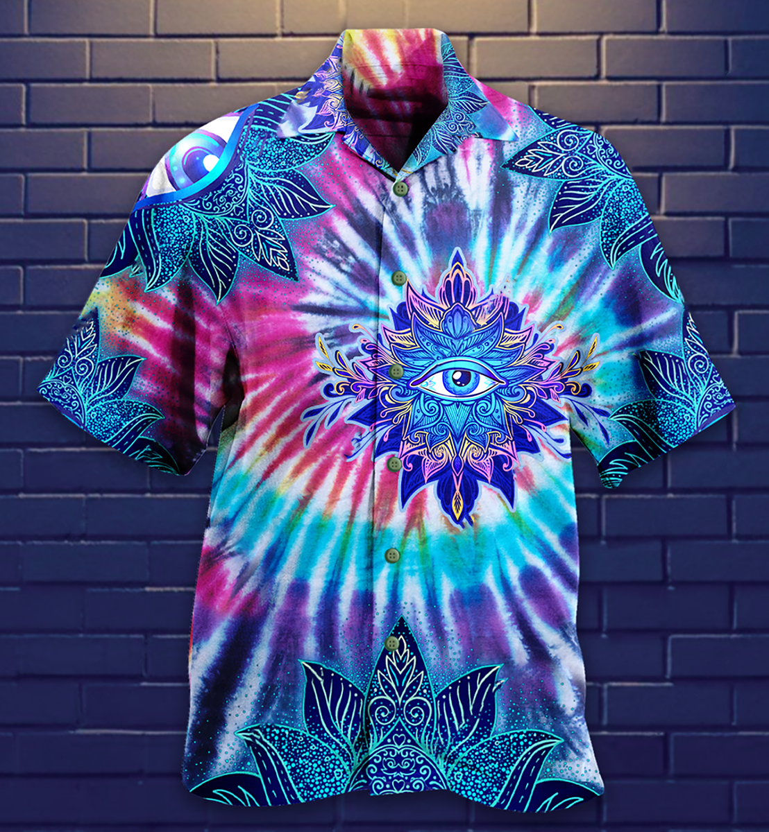 Yoga Eyes Mandala Hawaiian Shirt For Coastal Adventures And Warm Weather Wear