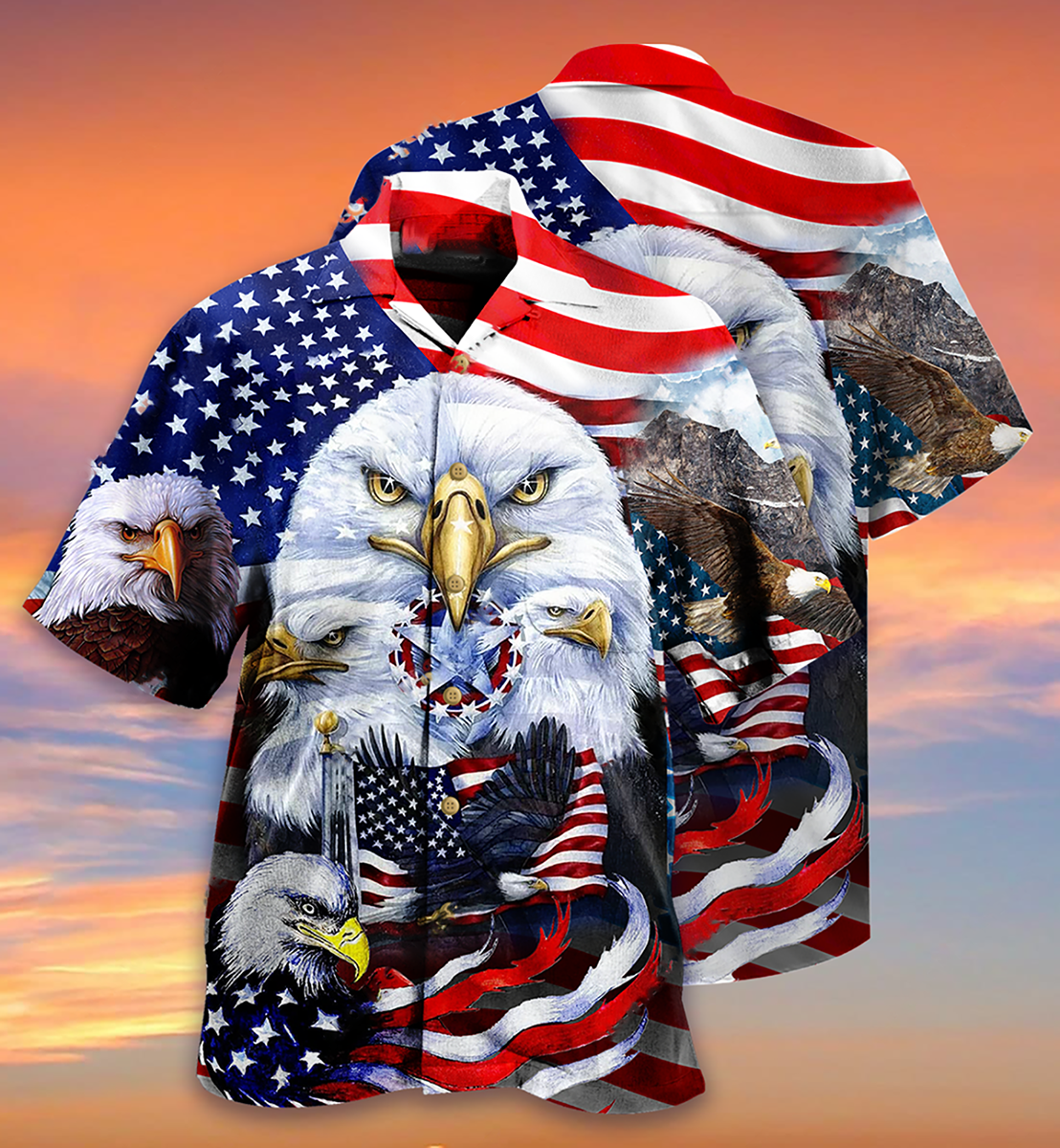 Happy American Proud Day Hawaiian Shirt Artwork View For Coastal Escapes And Resort Style
