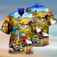 Farm Animals Village Hawaiian Shirt For Vacation Days And Relaxed Coastal Outings