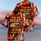Food Rub Meat Stick Hawaiian Shirt Design View For Casual Summer Styling