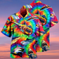 Rainbow Shark Hawaiian Shirt Pattern View For Relaxed Warm Weather Outfits