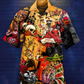 Skull And Valentine Hawaiian Shirt With All Over Print For Tropical Parties Vacation Travel And Casual Summer Style