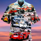 Racing Car Hawaiian Shirt With All Over Print For Resort Travel Summer Outings And Casual Gatherings