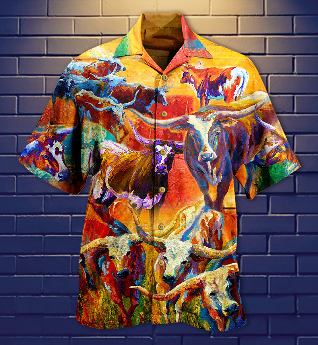Artistic Bison Hawaiian Shirt With All Over Print For Resort Getaways Summer Adventures And Casual Gifting