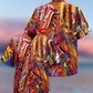 Saxophone Music Hawaiian Shirt Pattern Detail For Vacation Travel And Daily Wear