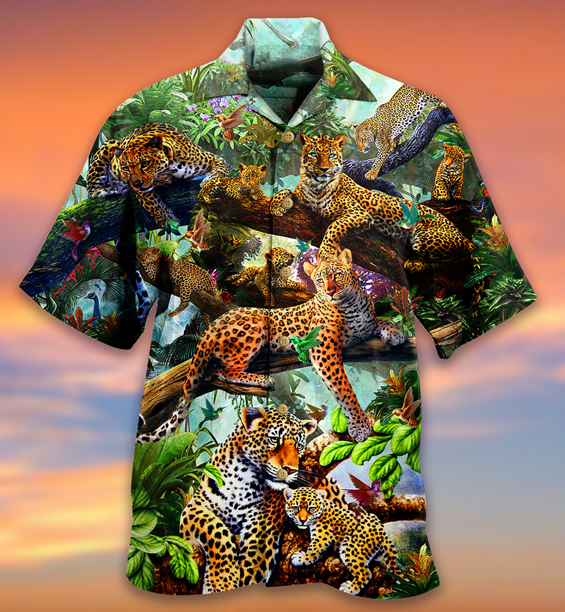 Catamount Trees Hawaiian Shirt Artwork Detail For Tropical Trips And Casual Outings