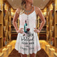 Wine And Im Retired Every Hour V-Neck Sleeveless Cami Dress For Festivals And Relaxed Warm Weather Style