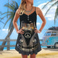 Hippie Van Retro V-Neck Sleeveless Cami Dress For Creative Events And Casual Warm Weather Wear