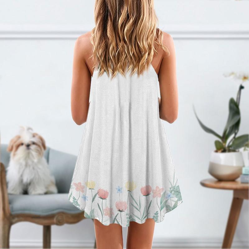 Dogs God Say You Are Shih Tzu Faith V-Neck Sleeveless Cami Dress For Festivals And Relaxed Warm Weather Style