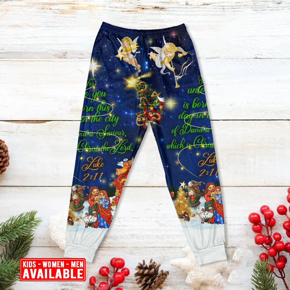 Nativity Christmas Celebration Long Sleeve Pajamas Set For Christmas Sleepwear And Family Lounging