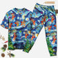 Happy Dancing Reindeer Christmas Short Sleeve Pajamas Set For Christmas Mornings And Relaxed Lounging