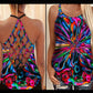 Hippie Soul Color Peaceful Hollow Tank Top For Studio Workouts And Weekend Wear
