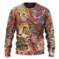 Colorful Cat Sweater For Distinctive Animal Artwork Holidays And Thoughtful Gifts
