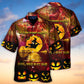 Bohemian Dark Halloween Desert Highway Wind Hair Hawaiian Shirt For Summer Events And Casual Outdoor Wear