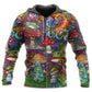 Hippie Mushroom Peace Lover Hoodie For Relaxed Streetwear Outdoor Gatherings And Travel