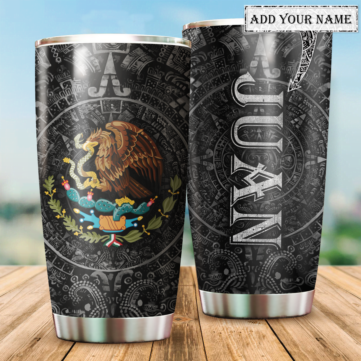 Aztec Mexico Pattern Personalized 20 Oz Tumbler For Coffee Travel And Daily Drinks