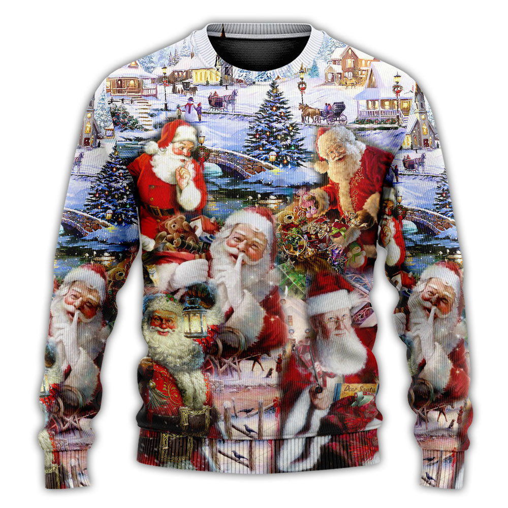 Christmas Santa Holiday Fun Sweater For Holiday Travel Winter Outings And Cheerful Gift Giving