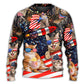 Cat Independence Day Fireworks Sweater For Animal Inspired Style Events And Comfortable Daily Wear