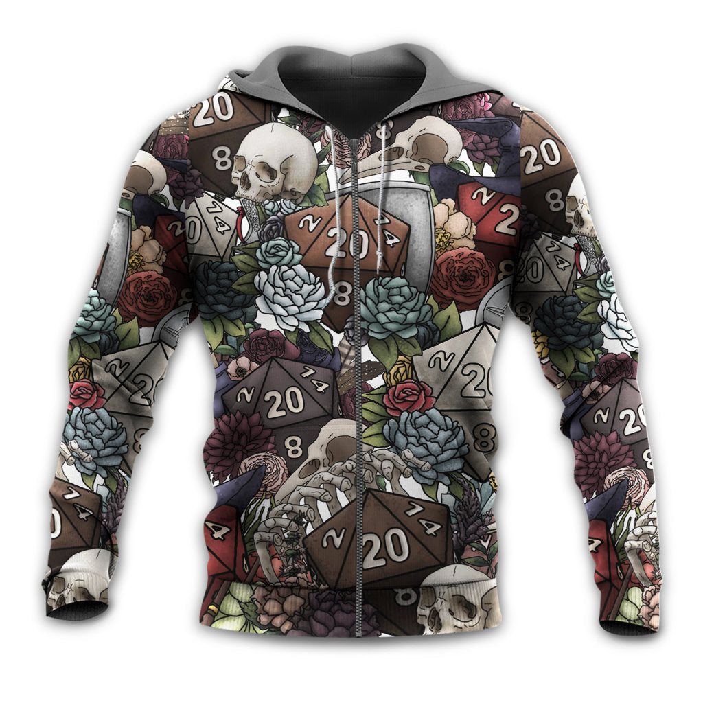 Dark Fantasy Dice Hoodie For Distinctive Streetwear Holidays And Thoughtful Gifts