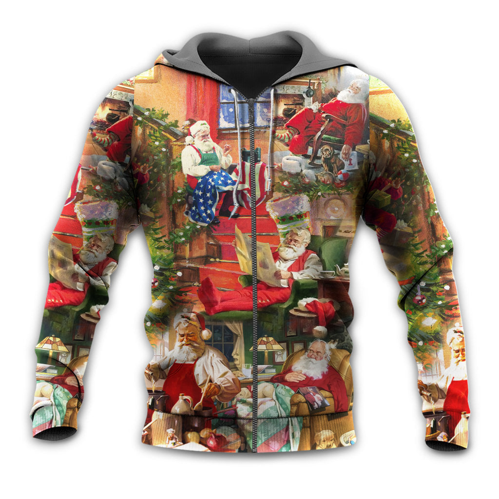 Christmas Santa Everyday Life Hoodie For Festive Family Moments Winter Wear And Holiday Gift Ideas