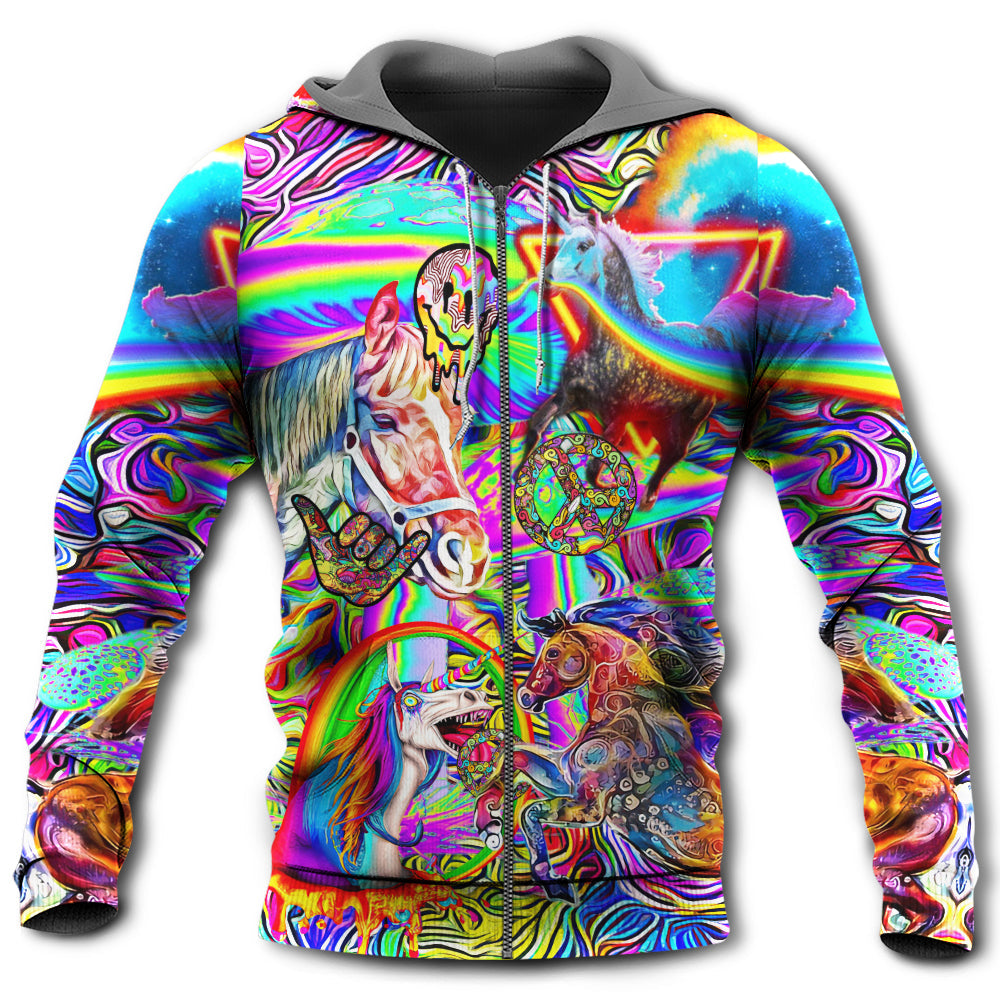 Hippie Horse Running Freedom Hoodie For Ranch Style Adventures Daily Wear And Thoughtful Gifts
