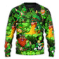Irish Viking Skull Leprechaun Gnome Sweater For Mythic Art Fans Travel Adventures And Distinctive Gifting