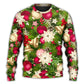 Christmas Fir Tree And Poinsettia Flowers Sweater For Festive Events Weekend Outings And Comfortable Winter Style