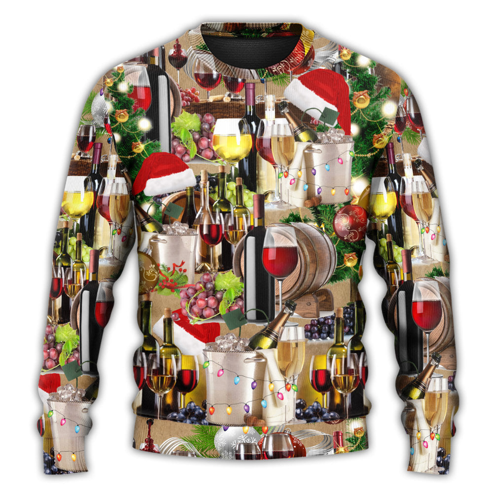Christmas Wine Night Cozy Holiday Sweater For Holiday Parties Family Gatherings And Seasonal Gift Giving
