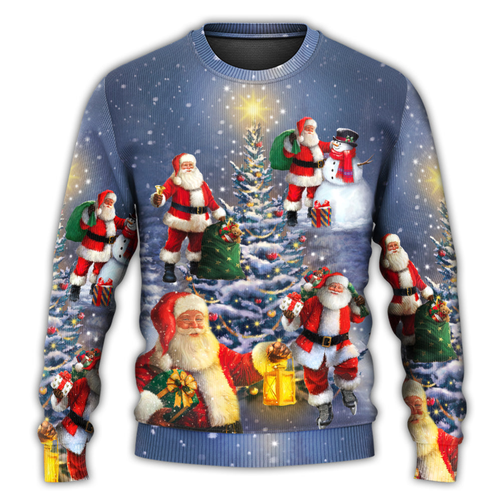 Christmas Santa Holiday Lights Xmas Tree Sweater For Holiday Parties Family Gatherings And Seasonal Gift Giving