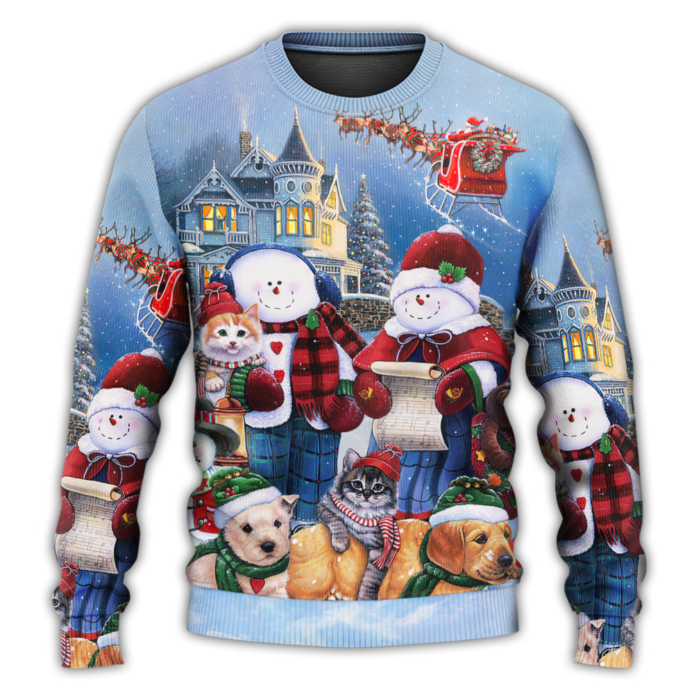 Christmas Family Snowman Happy Xmas Sweater For Festive Events Weekend Outings And Comfortable Winter Style
