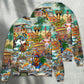 Hippie Funny Animals Joyful Companions Sweater For Boho Festivals Weekend Trips And Relaxed Casual Styling