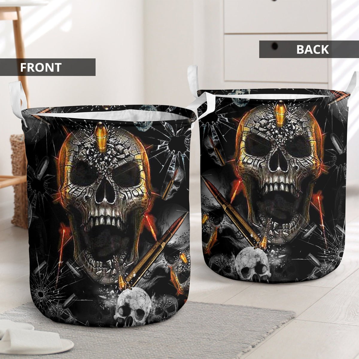Skull Oh My Skull Cool Laundry Basket For Bathroom Bedroom Storage