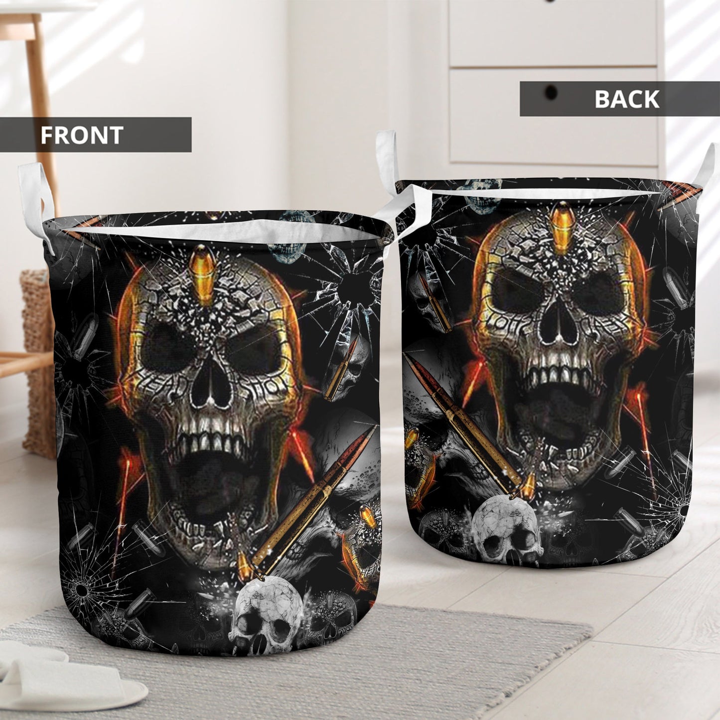Skull Oh My Skull Cool Laundry Basket For Bathroom Bedroom Storage