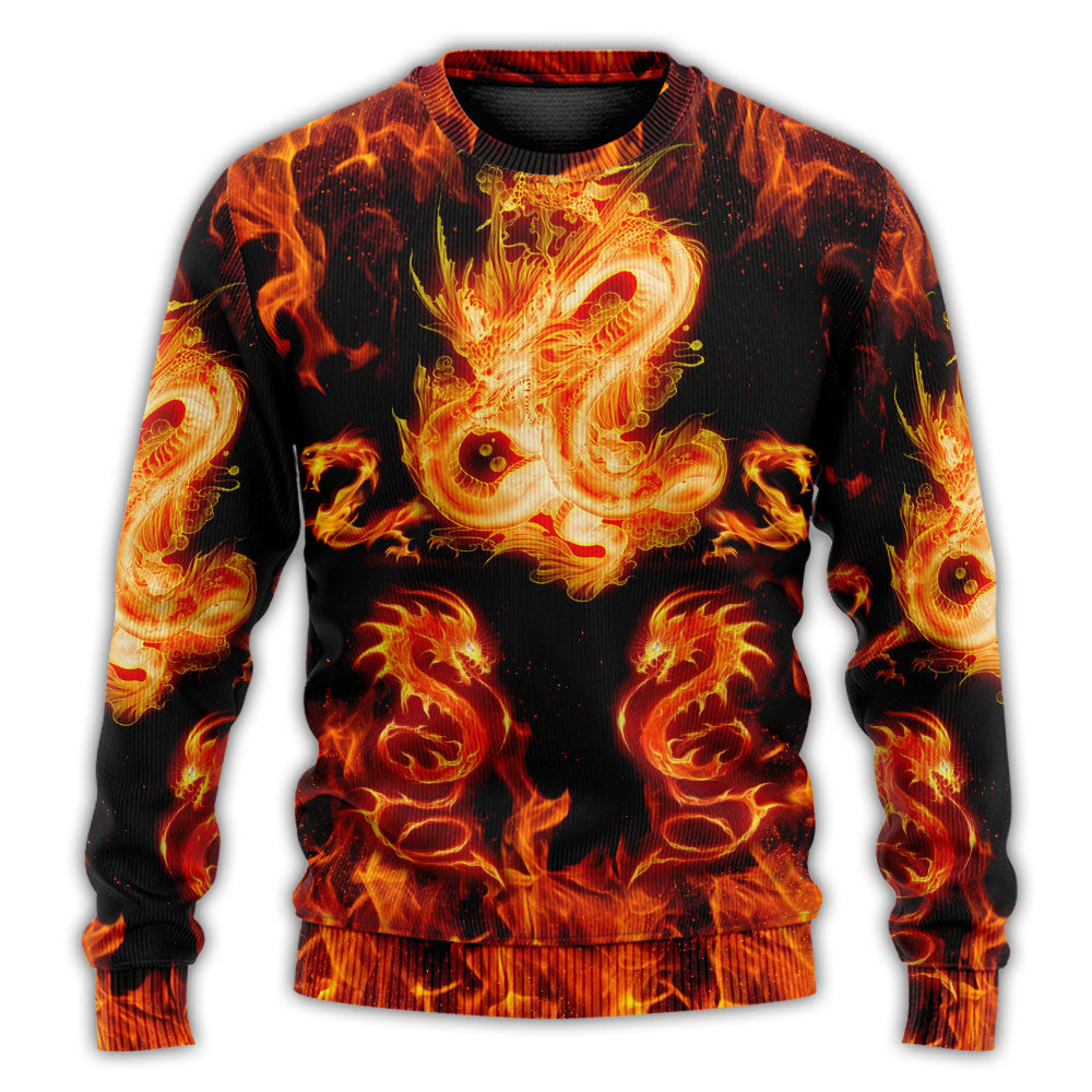 Dragon Fireball Fantasy Madness Sweater For Playful Everyday Outfits Travel And Comfortable Daily Wear