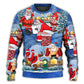 Christmas Rebellious Santa Fun Sweater For Seasonal Parties Cozy Gatherings And Thoughtful Holiday Gifts