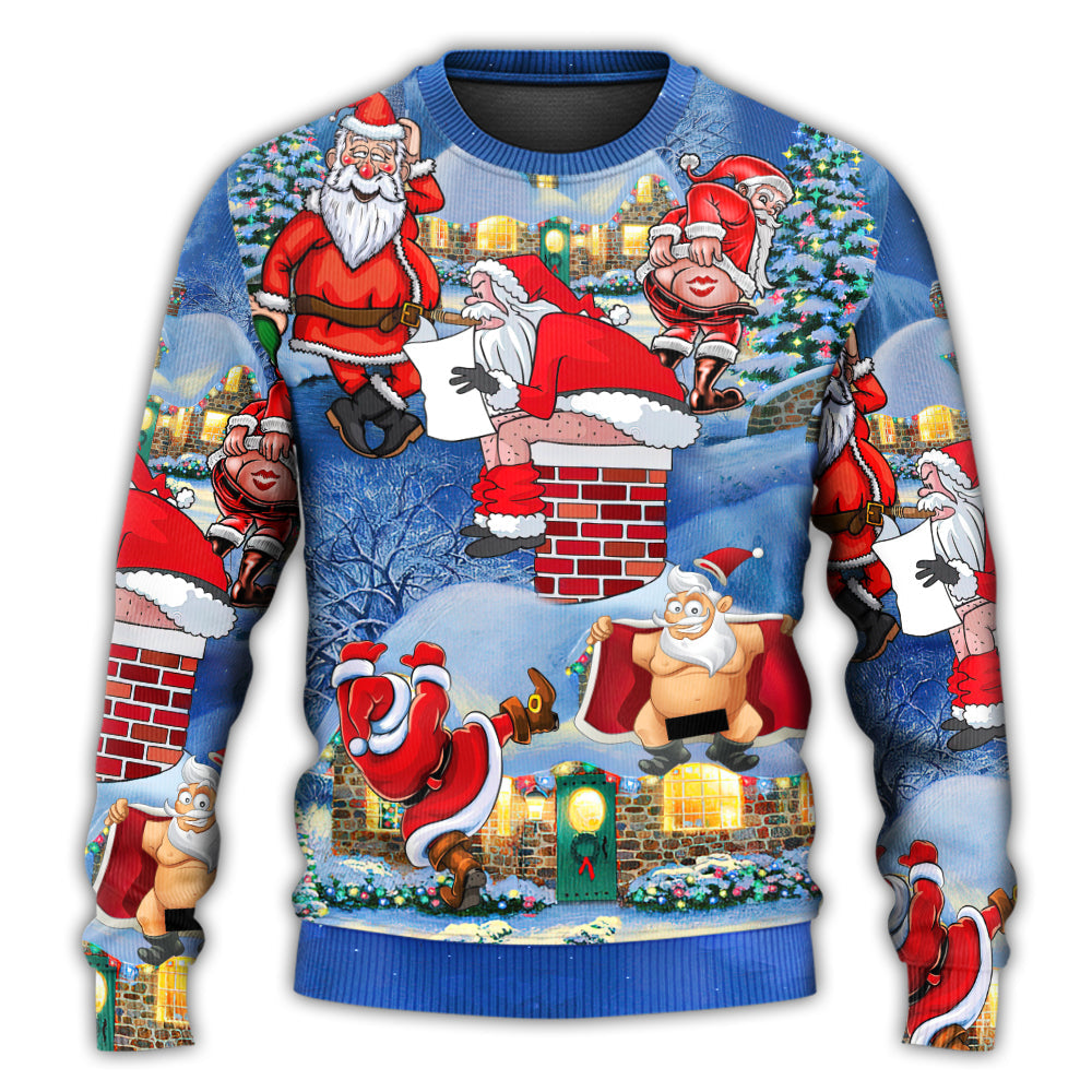 Christmas Rebellious Santa Fun Sweater For Seasonal Parties Cozy Gatherings And Thoughtful Holiday Gifts
