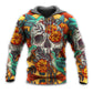 Floral Skull Hummingbird Hoodie For Alternative Fashion Events And Relaxed Everyday Wear