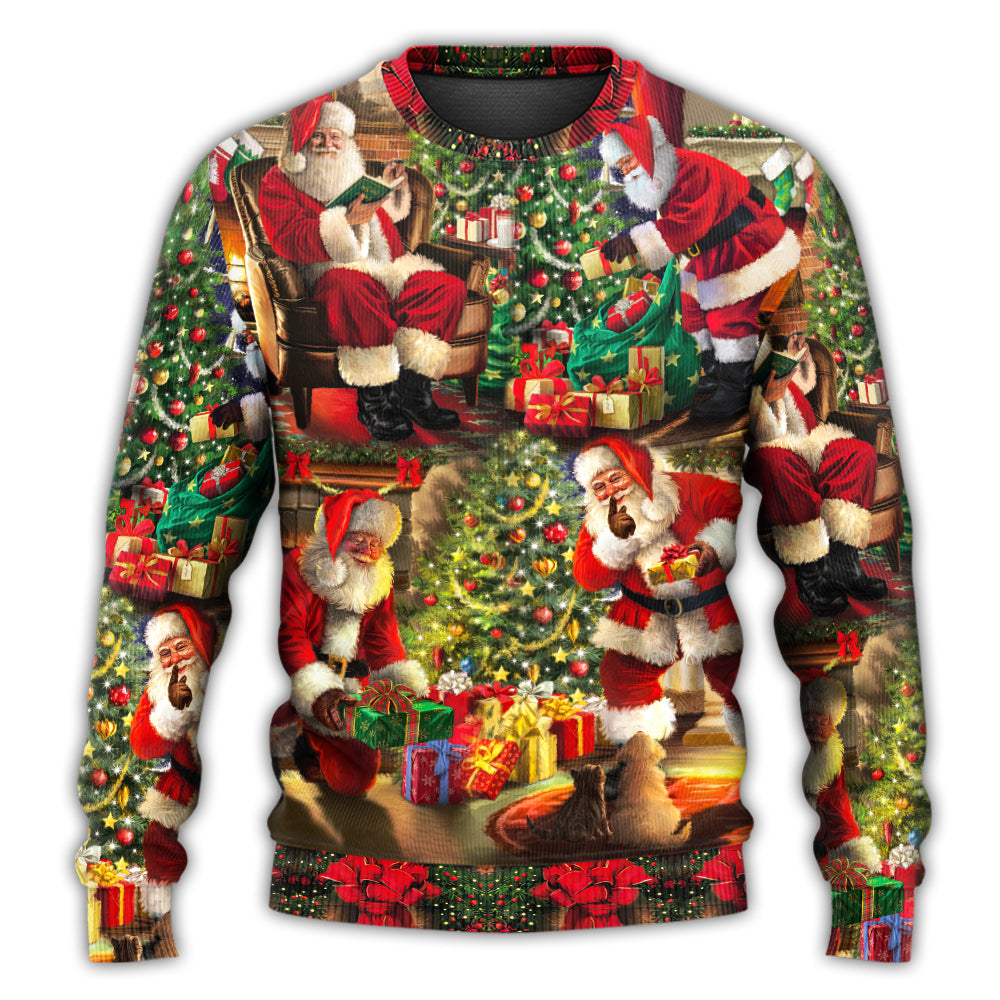 Christmas Santa Story Gift For Xmas Sweater For Seasonal Parties Cozy Gatherings And Thoughtful Holiday Gifts