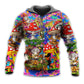 Hippie Happy Mushroom Together Hoodie For Boho Enthusiasts Seasonal Trips And Thoughtful Gifts