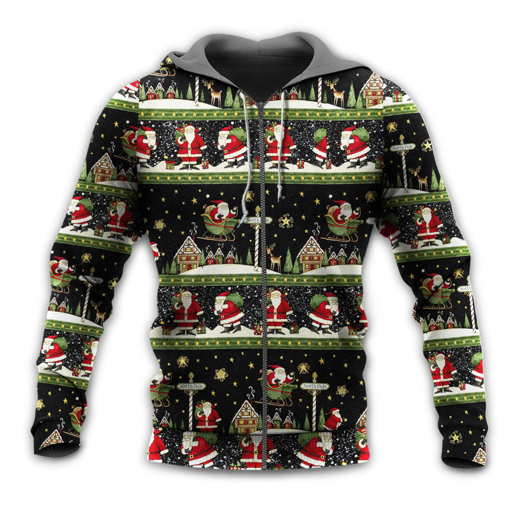Santa Big Christmas Night Hoodie For Festive Family Moments Winter Wear And Holiday Gift Ideas