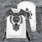 Viking Warrior Blood Black And White Sweater For Historical Fantasy Fans Holidays And Relaxed Daily Style