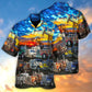 Classic Truck Monster Sunset Hawaiian Shirt All Over Print Detail For Casual Outings