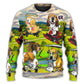 Golf Dog Driving Cart Sweater For Playful Everyday Outfits Travel And Comfortable Daily Wear